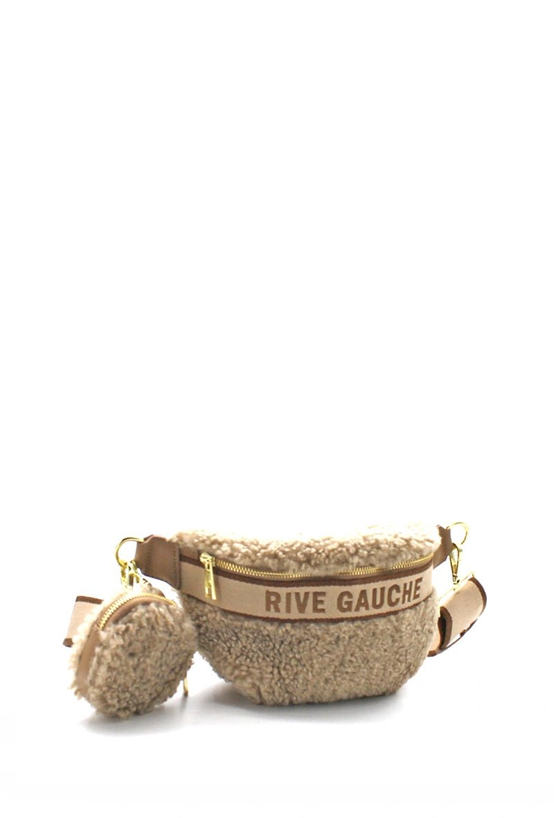 Sacoche banane moumoute RIVE GAUCHE taupe - RIVE GAUCHE