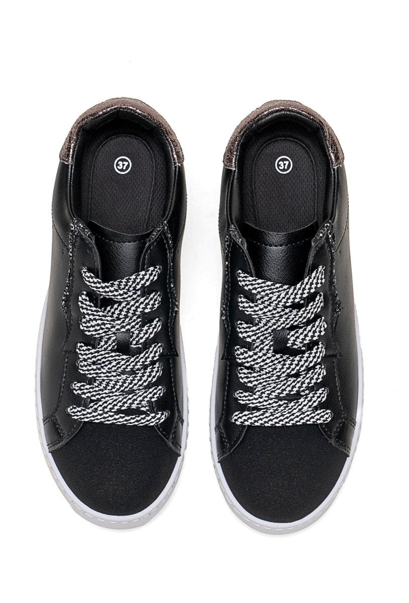 Sneakers basses noires à imprimé tendance - RIVE GAUCHE