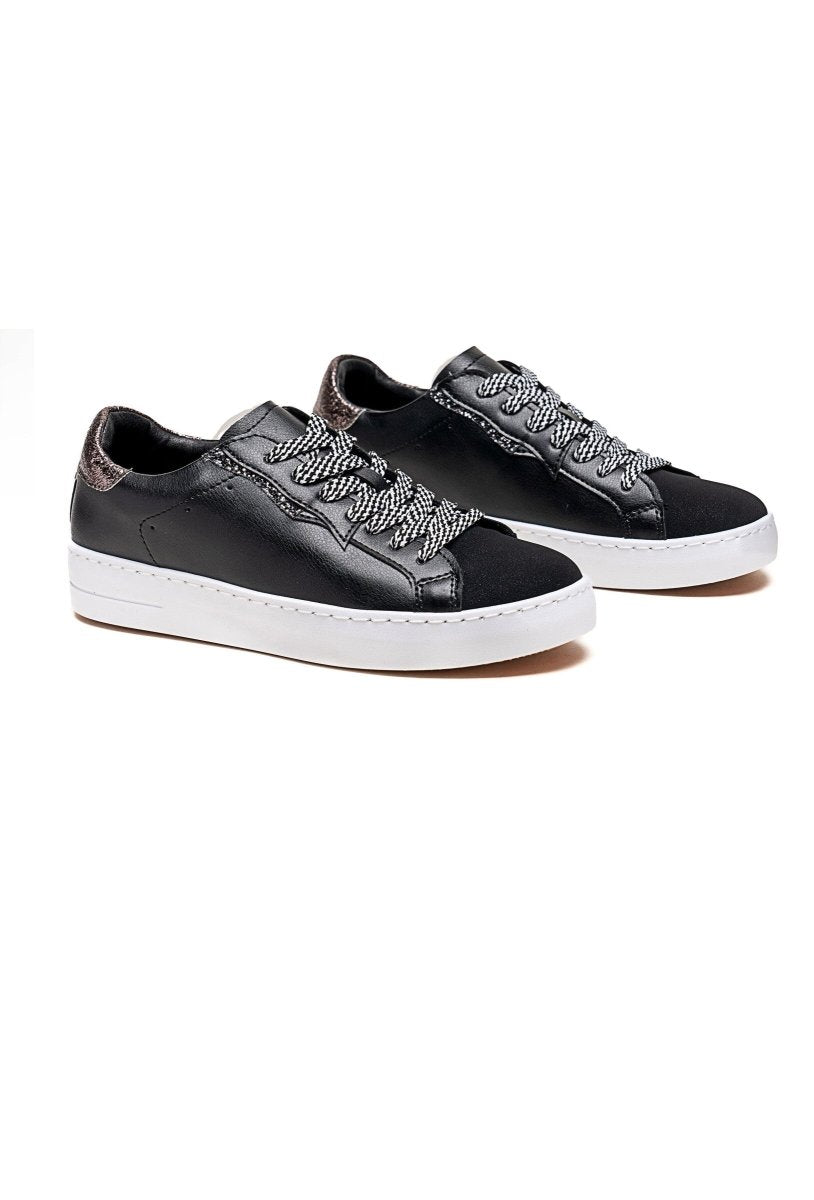 Sneakers basses noires à imprimé tendance - RIVE GAUCHE