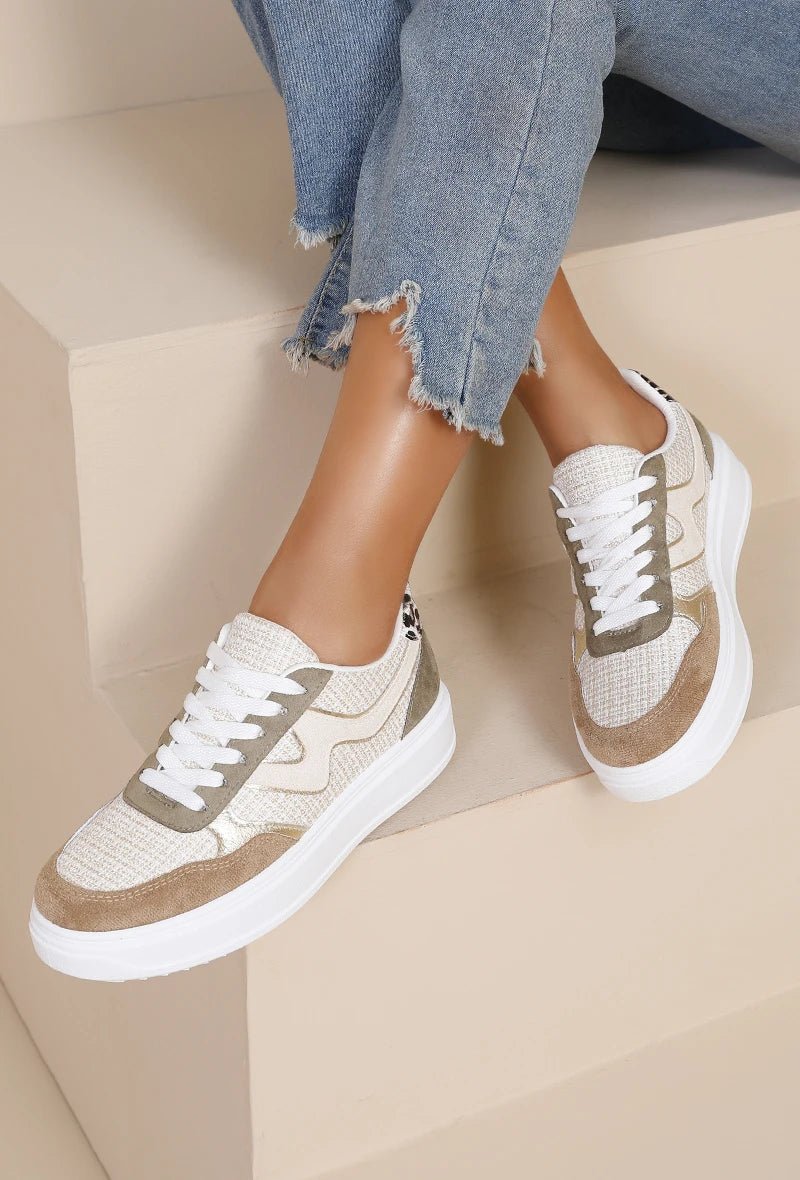 Sneakers bi matière à lacets - RIVE GAUCHE