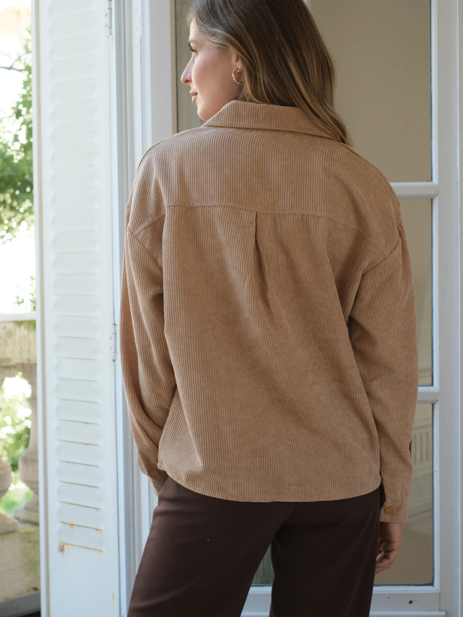 Surchemise en velours côtelé à poches plaquées - RIVE GAUCHE