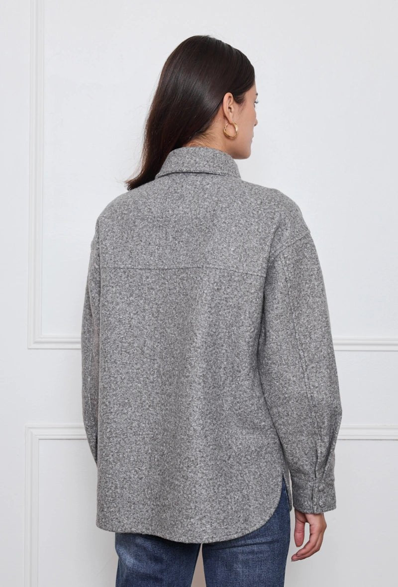 Surchemise grise avec poches à rabats - RIVE GAUCHE