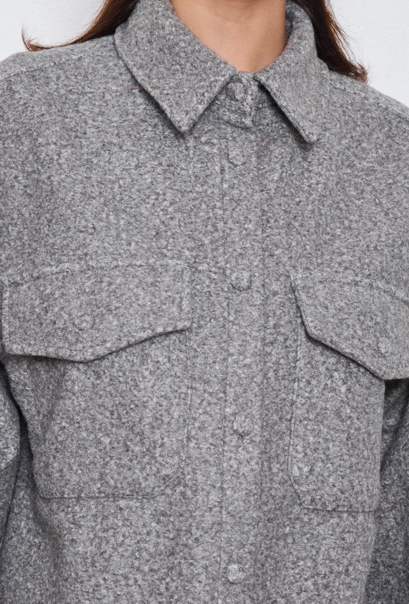 Surchemise grise avec poches à rabats - RIVE GAUCHE