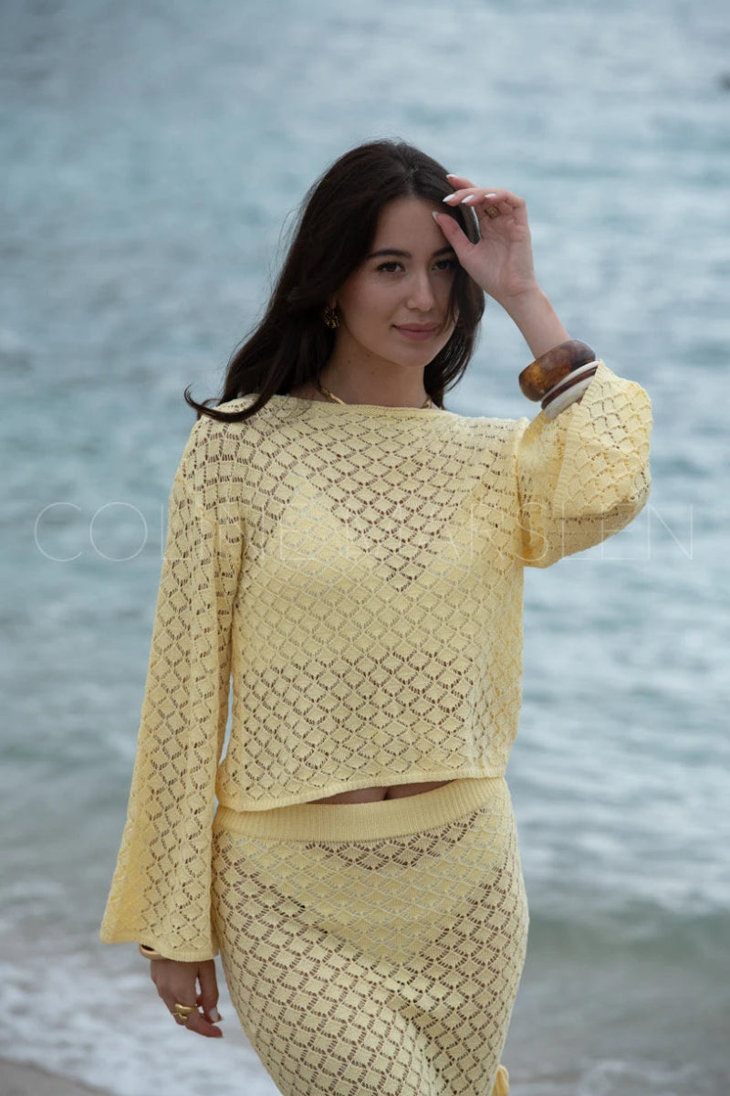 Top manches longues en crochet Amy - RIVE GAUCHE