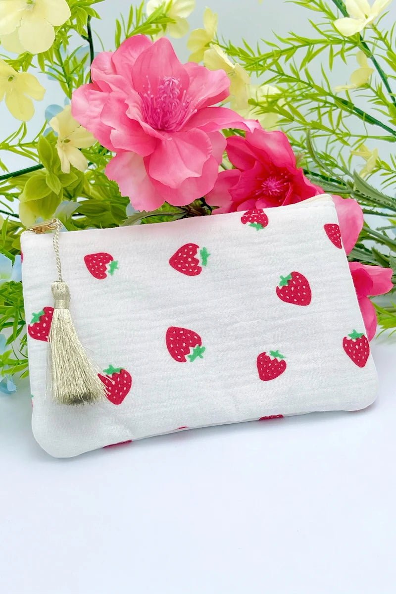 Trousse à motifs fraise 17x11cm - RIVE GAUCHE