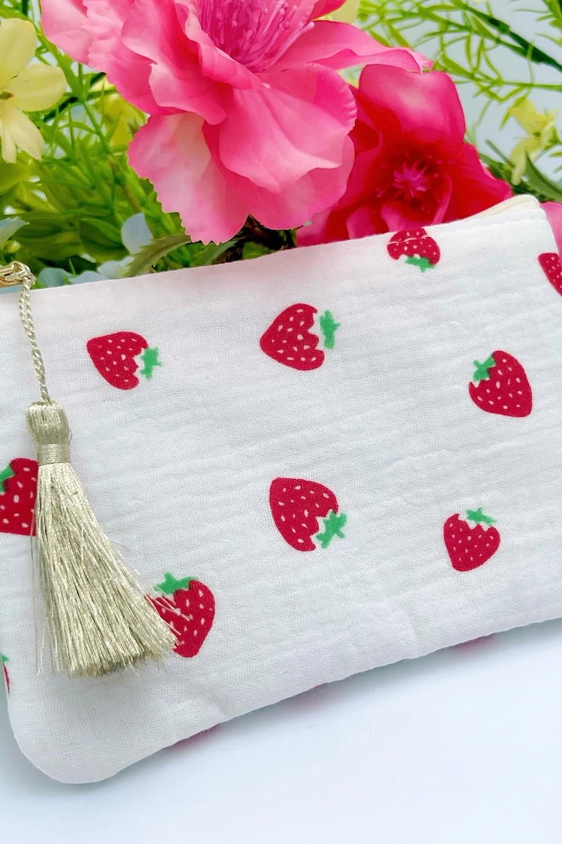Trousse à motifs fraise 17x11cm - RIVE GAUCHE