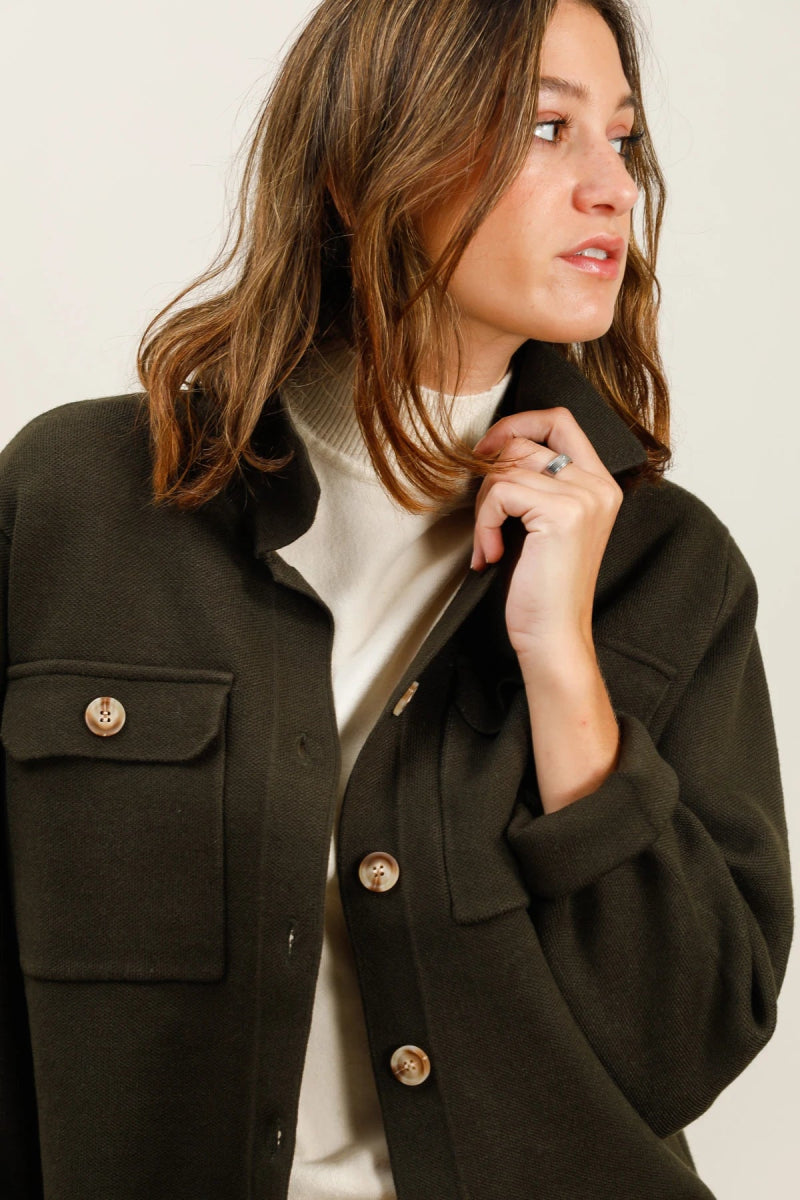 Veste à poches au style casual kaki - RIVE GAUCHE