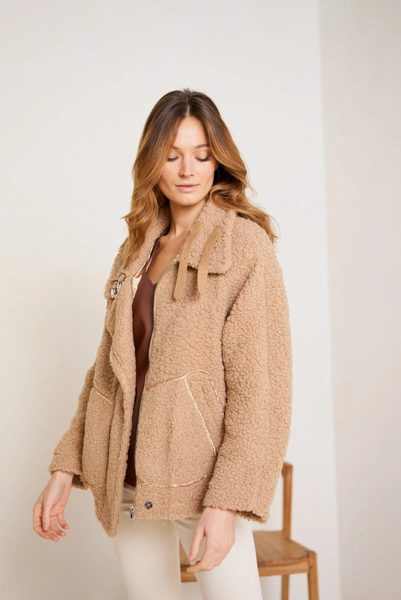 Veste aviateur oversize imitation peau de mouton - RIVE GAUCHE