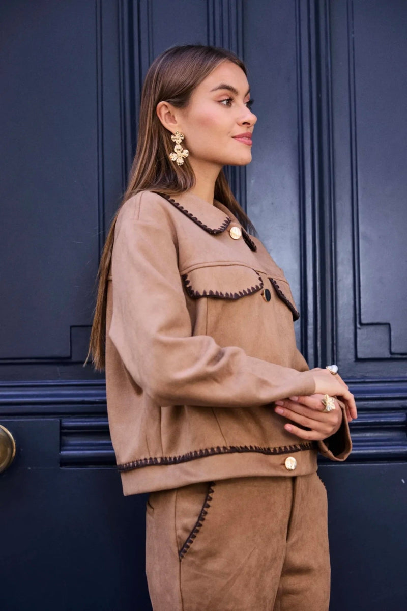 Veste courte effet daim Odina - RIVE GAUCHE