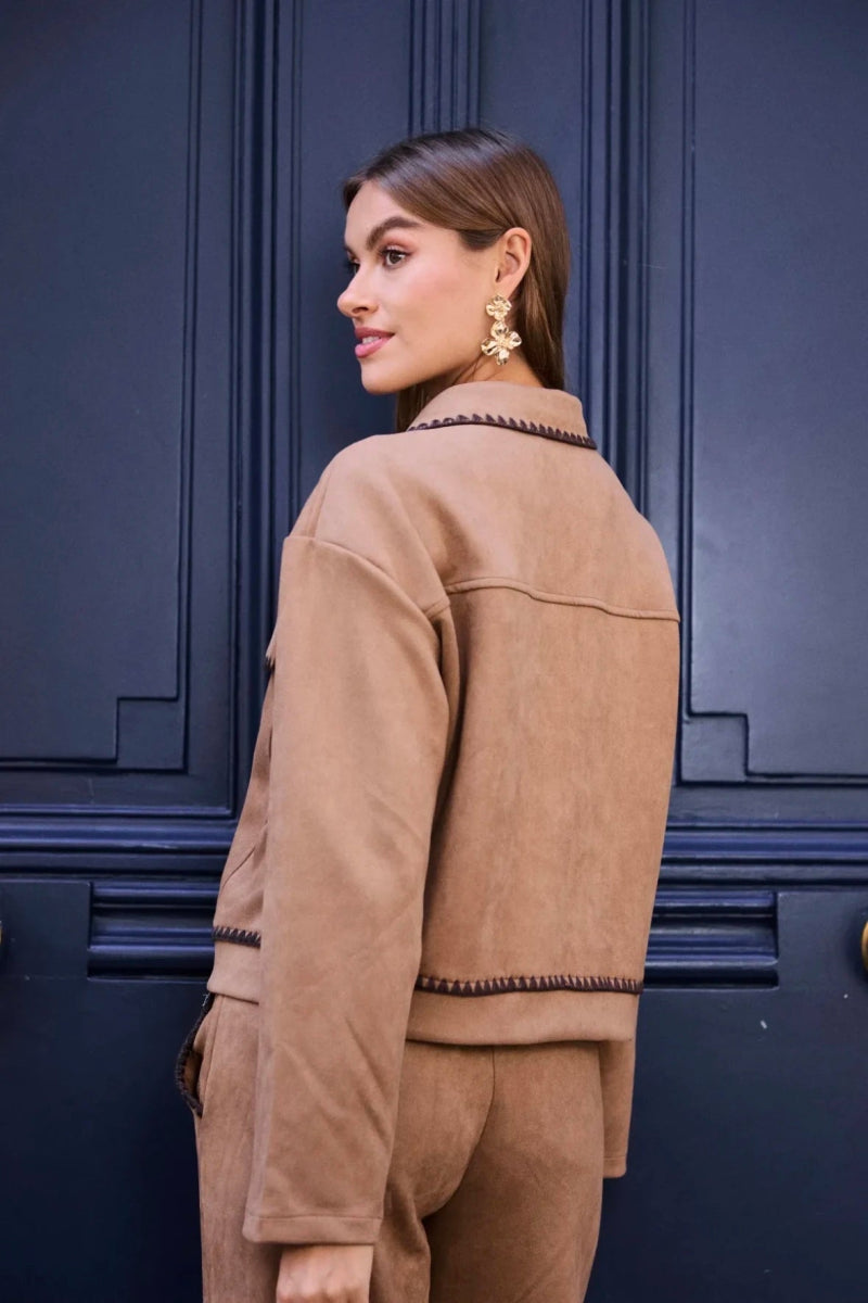 Veste courte effet daim Odina - RIVE GAUCHE