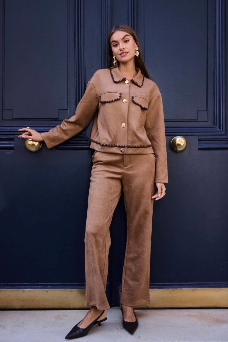 Veste courte effet daim Odina - RIVE GAUCHE