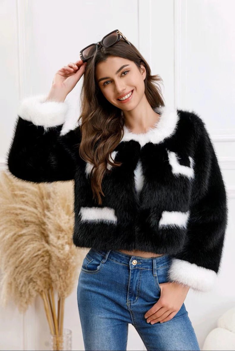 Veste courte en fausse fourrure - RIVE GAUCHE