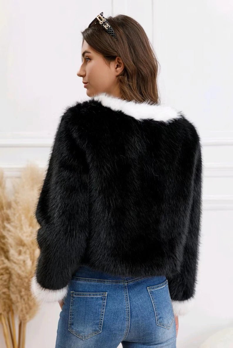 Veste courte en fausse fourrure - RIVE GAUCHE