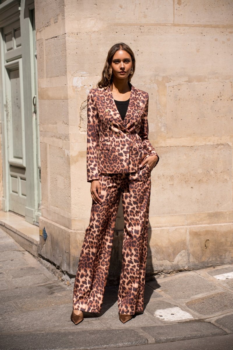 Veste de blazer Samantha imprimée léopard - RIVE GAUCHE