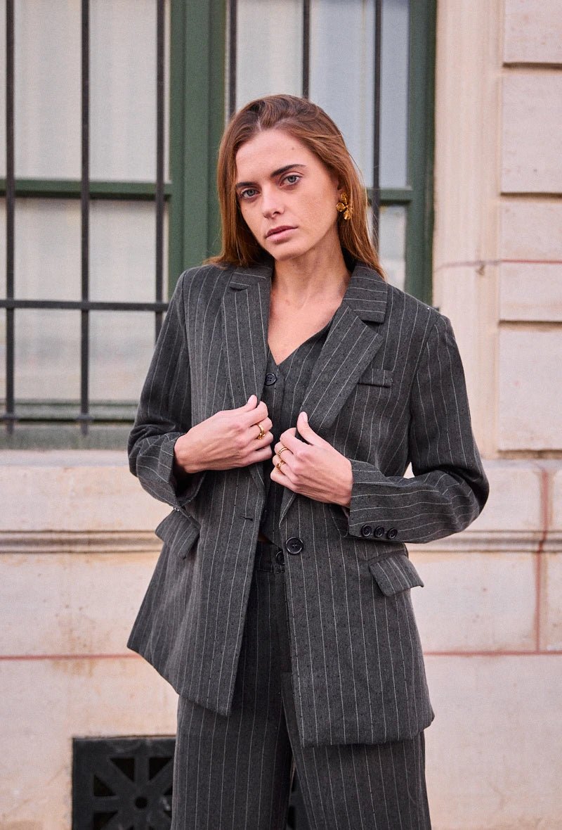 Veste de costume à rayures fines - RIVE GAUCHE