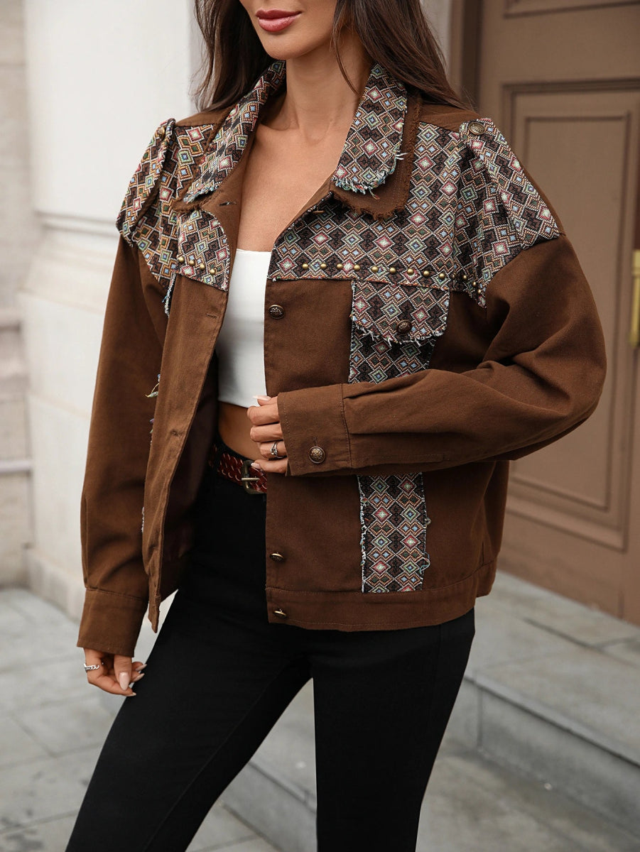 Veste en coton Aponi marron - RIVE GAUCHE
