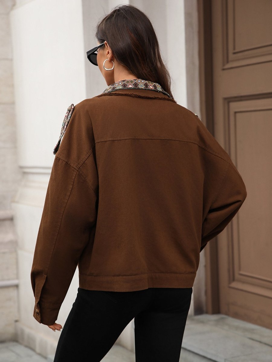 Veste en coton Aponi marron - RIVE GAUCHE