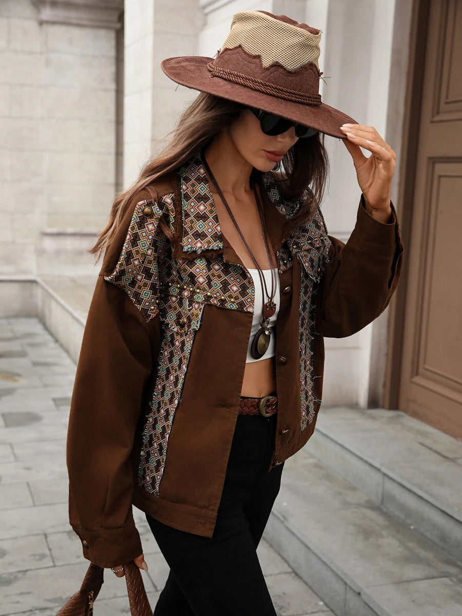 Veste en coton Aponi marron - RIVE GAUCHE