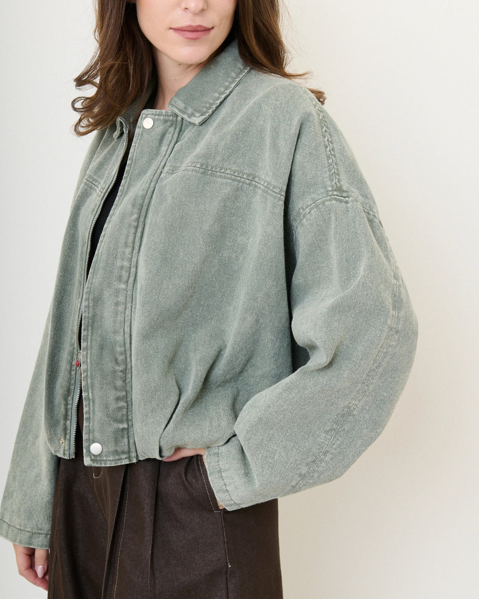 Veste en denim style bomber - RIVE GAUCHE