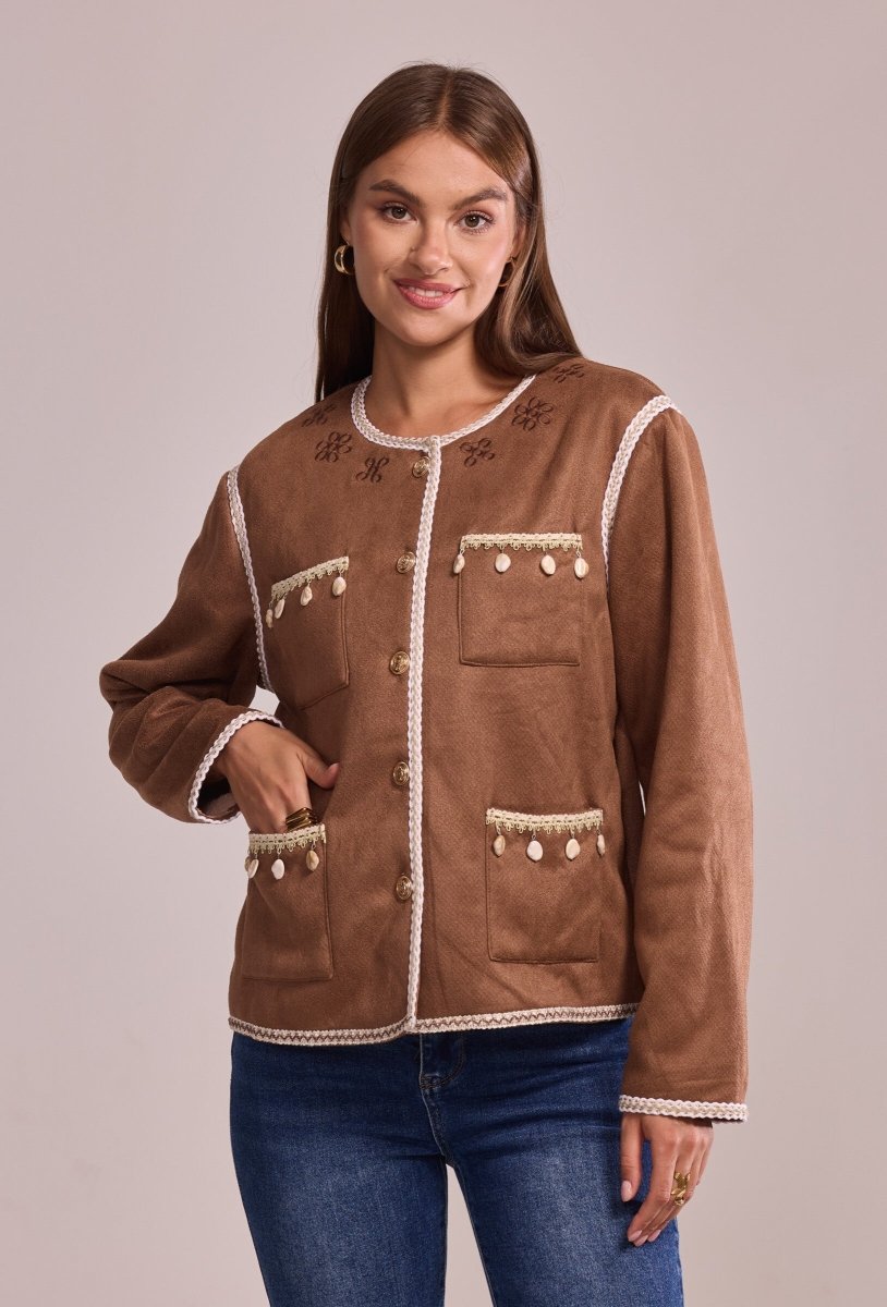 Veste en suédine avec poches multiples Halona - RIVE GAUCHE