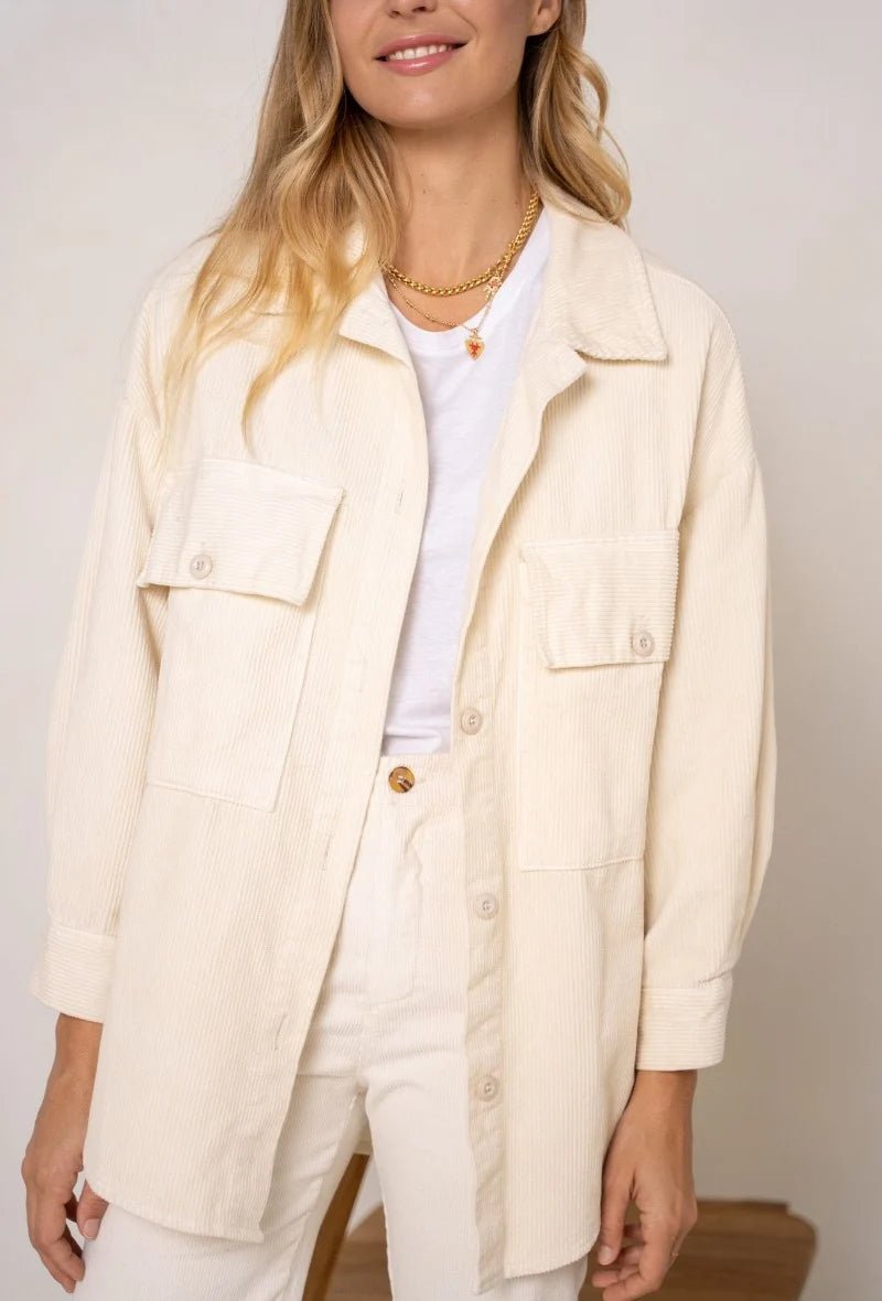 Veste en velour côtelé écrue - RIVE GAUCHE