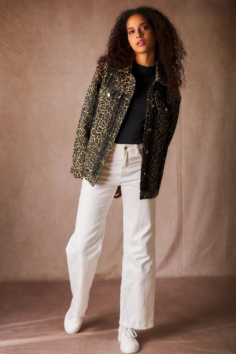 Veste léopard poches à rabats - RIVE GAUCHE