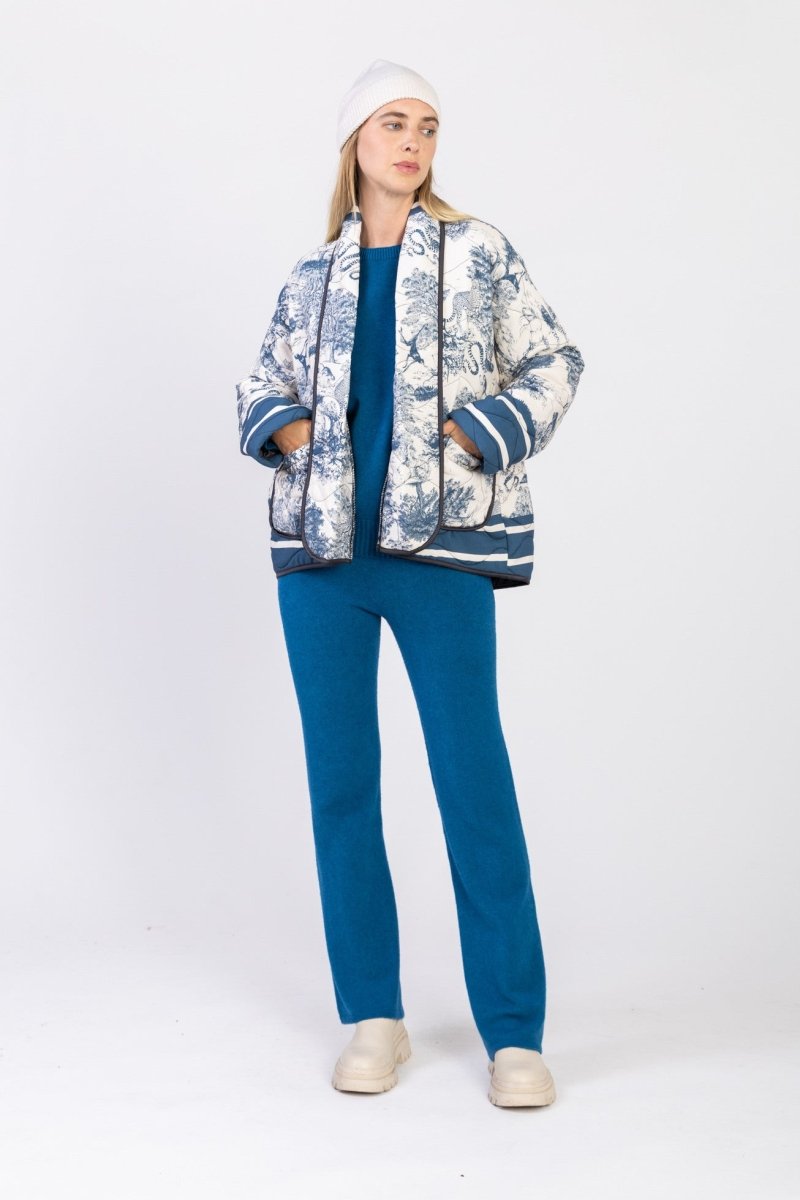 Veste matelassée à imprimé Jungle bleu Rive Gauche - RIVE GAUCHE