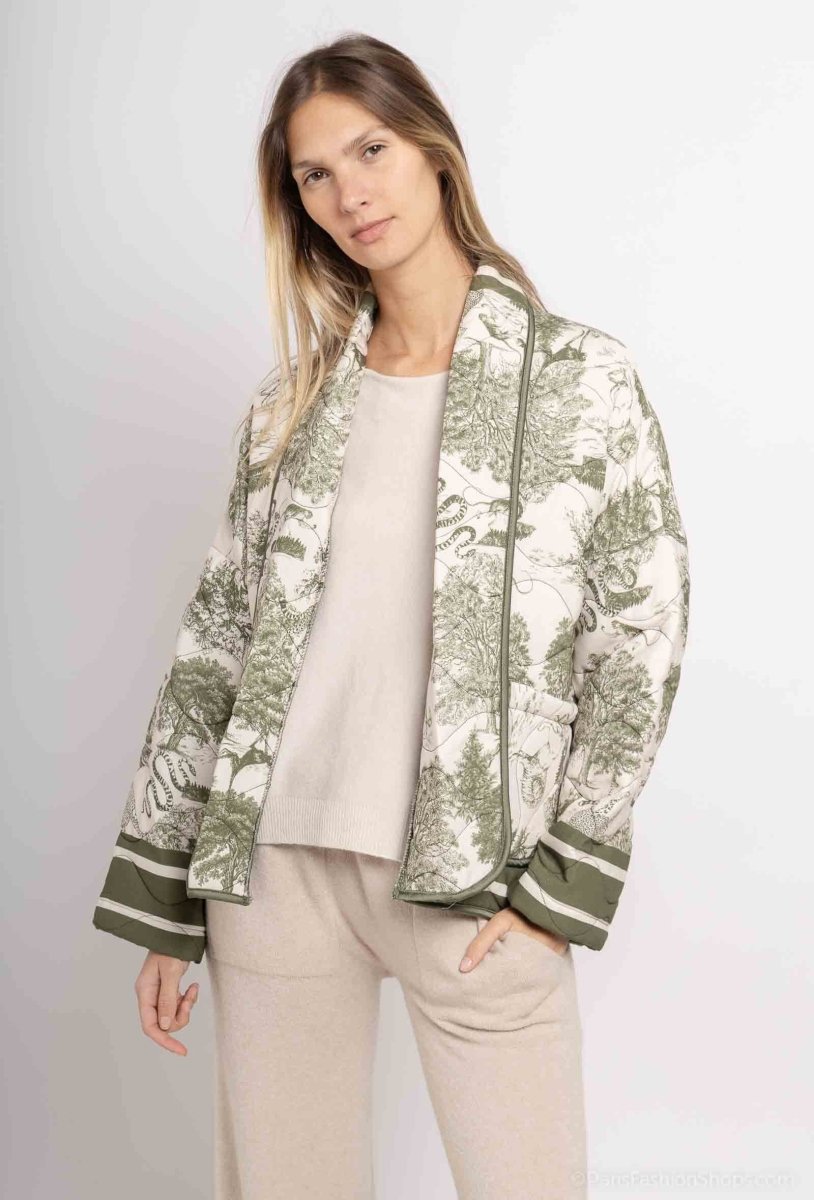 Veste matelassée à imprimé Jungle kaki Rive Gauche - RIVE GAUCHE