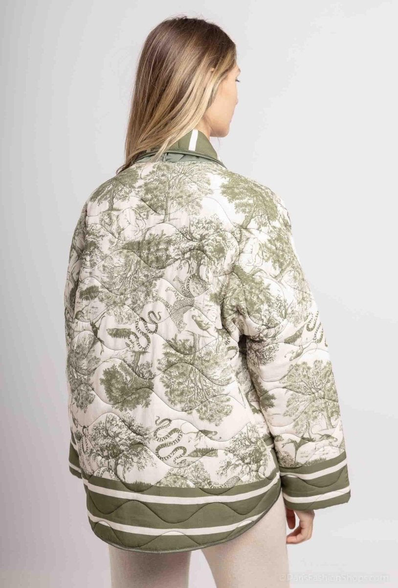 Veste matelassée à imprimé Jungle kaki Rive Gauche - RIVE GAUCHE