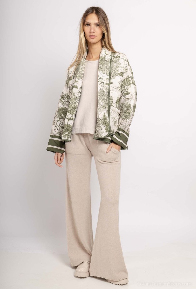 Veste matelassée à imprimé Jungle kaki Rive Gauche - RIVE GAUCHE