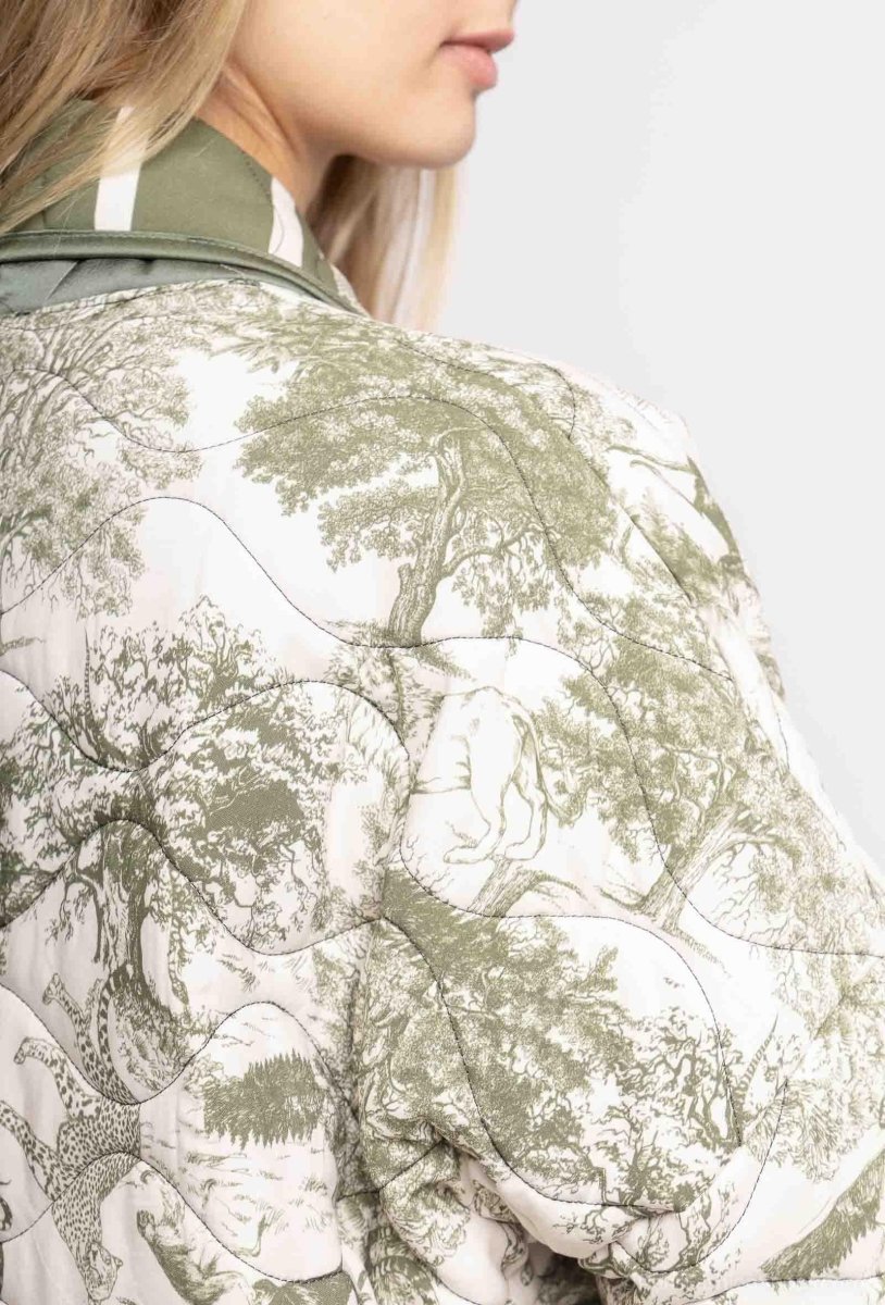 Veste matelassée à imprimé Jungle kaki Rive Gauche - RIVE GAUCHE