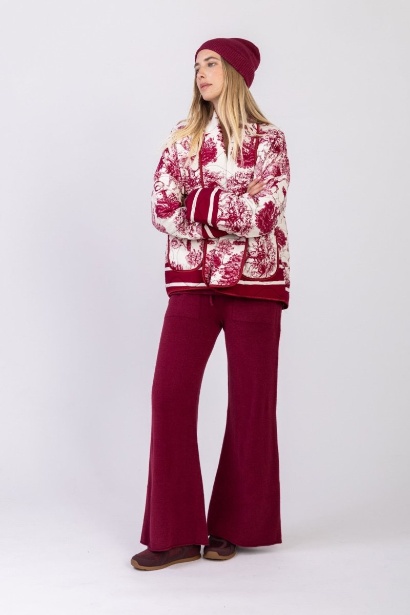 Veste matelassée à imprimé Jungle rouge Rive Gauche - RIVE GAUCHE