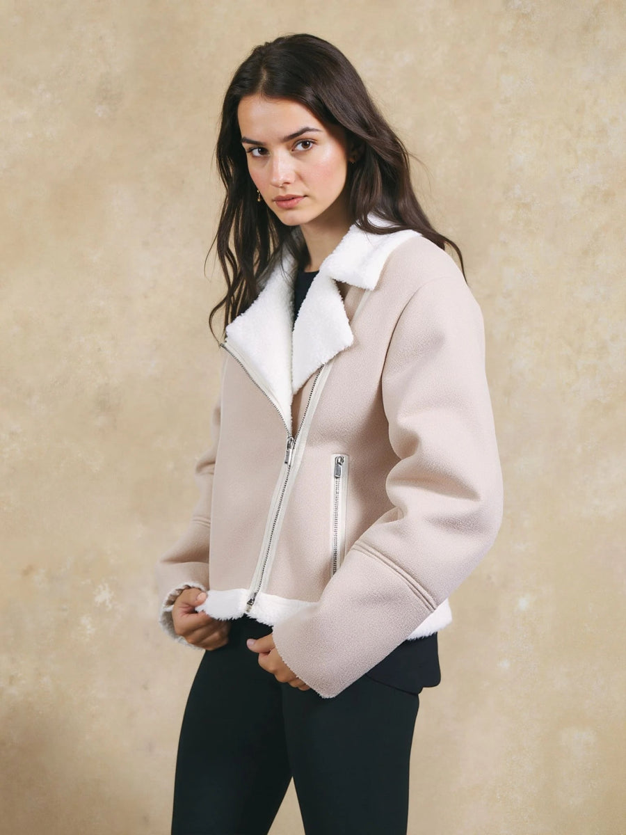Veste perfecto aviateur beige - RIVE GAUCHE