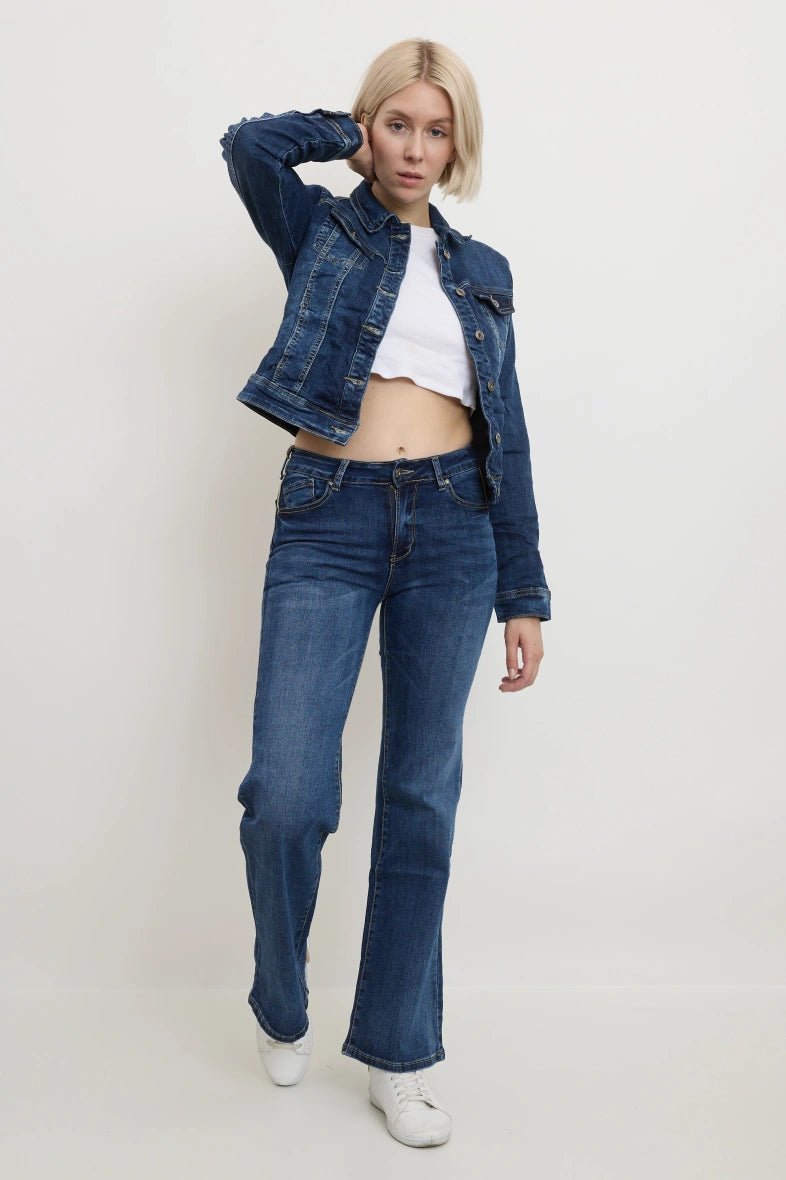 Veste saharienne courte denim - RIVE GAUCHE