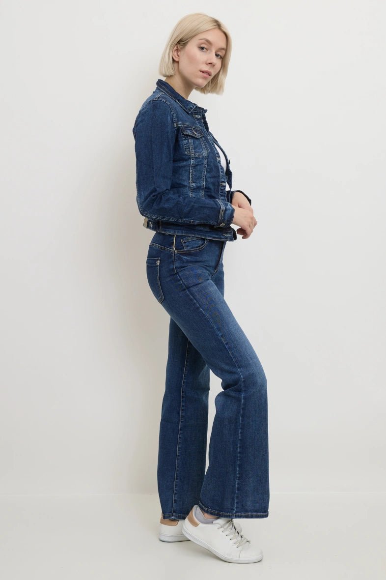 Veste saharienne courte denim - RIVE GAUCHE