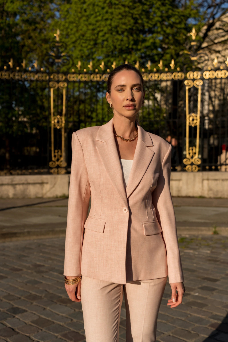 Veste tailleur extra cintrée et épaules larges - RIVE GAUCHE