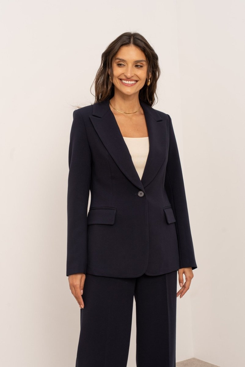 Veste tailleur marine Aura à la coupe ajustée - RIVE GAUCHE