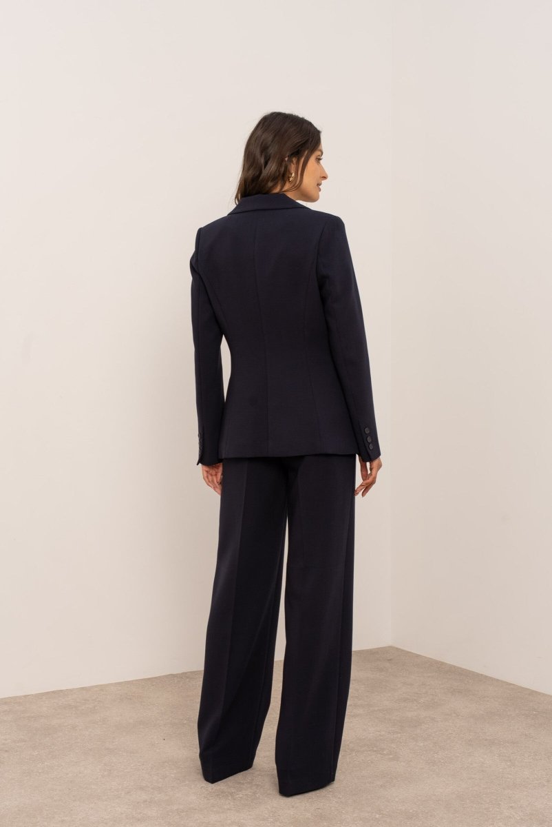 Veste tailleur marine Aura à la coupe ajustée - RIVE GAUCHE