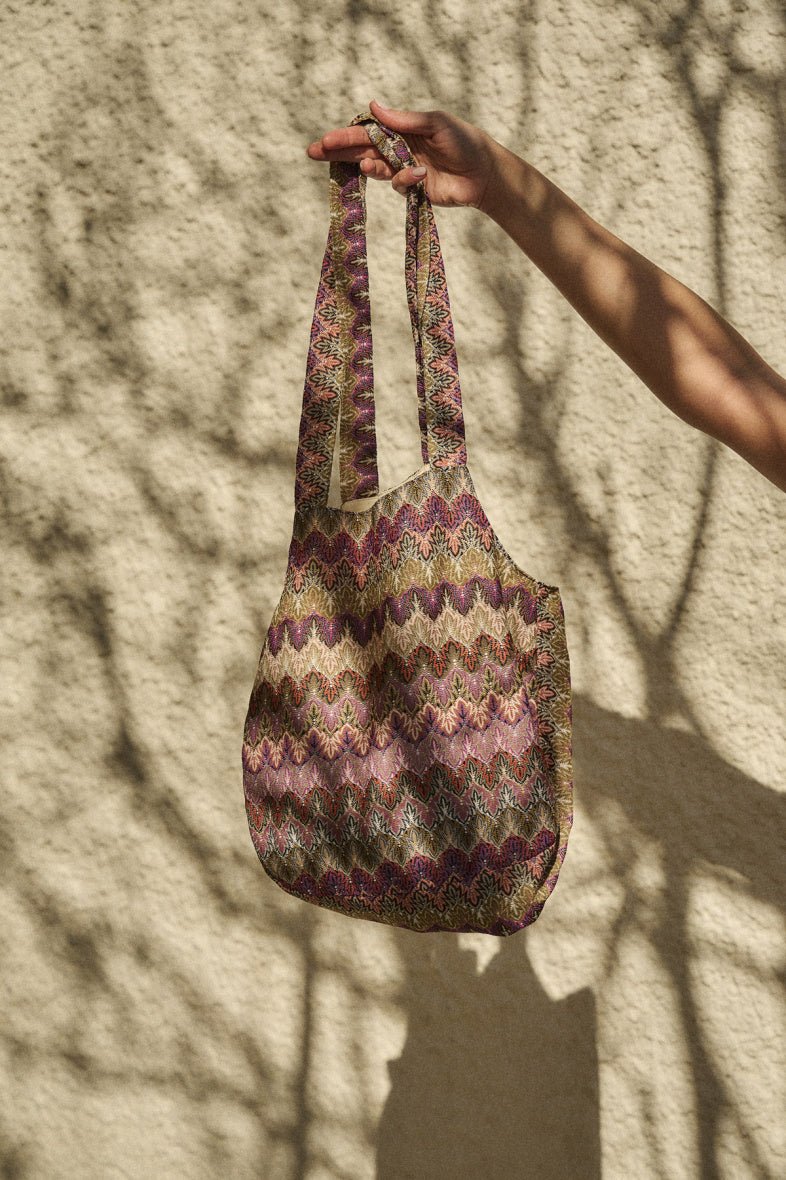 Violet Tote Bag de plage brodé - RIVE GAUCHE